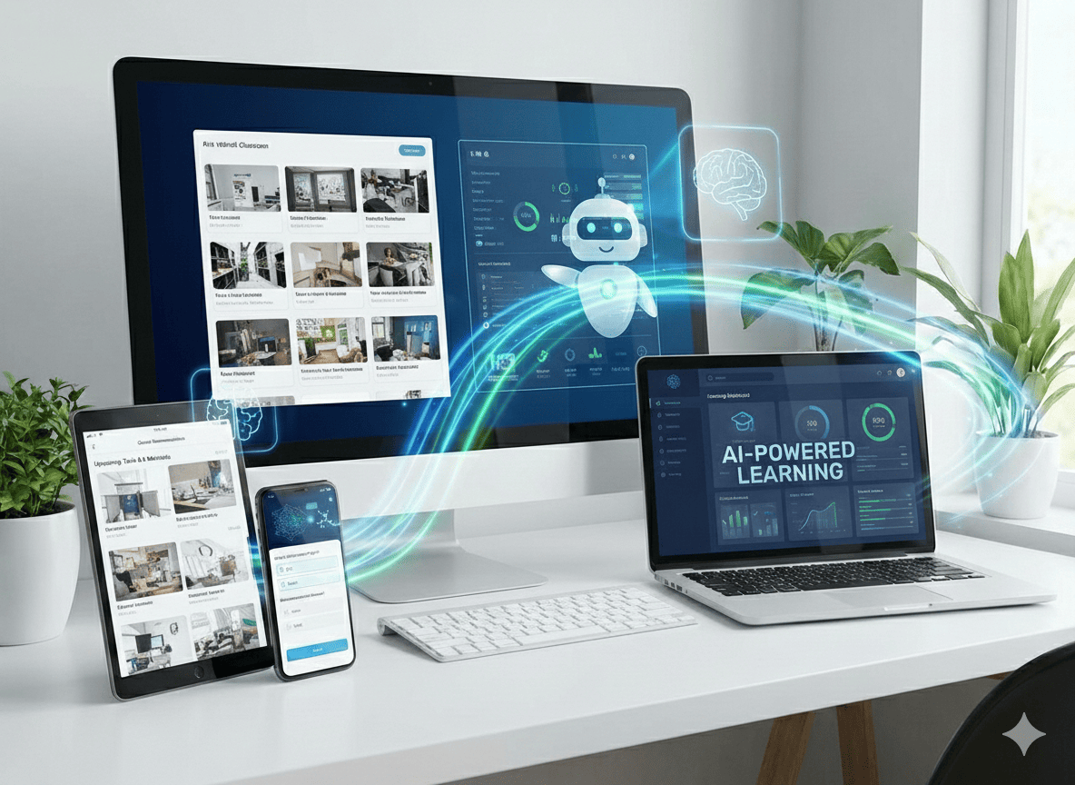 Preview Smart-LMS pada berbagai perangkat